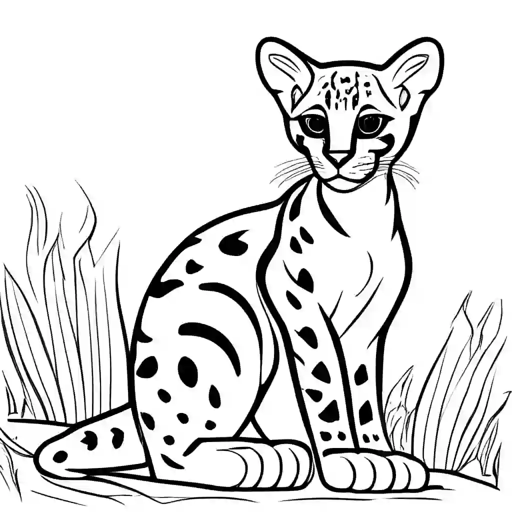 Ocelots coloring pages